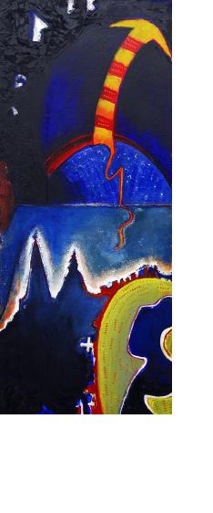 33. oT Leinwand Ol 58x180cm