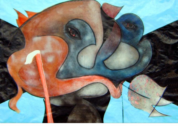 15.Tanzer Kreide acryl papier 30x42cm