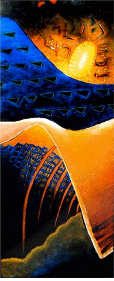 33. oT Leinwand Ol 58x180cm